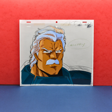 Load image into Gallery viewer, Fist of the North Star - Hokuto No Ken - Rihaku Close-Up Emotional - Original Anime Production Cel and Douga Attached