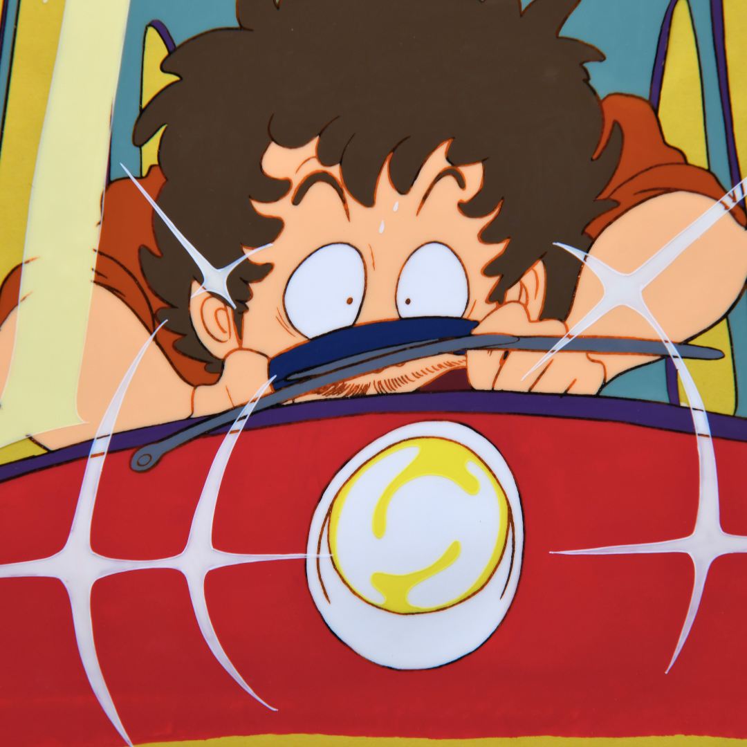 Dr. Slump – Senbei Driving Scooter Car – original animation production artwork