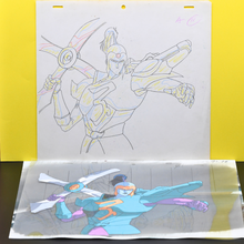 Load image into Gallery viewer, Shurato - Antela with weapon - Original Production Anime Cel and Douga + Background