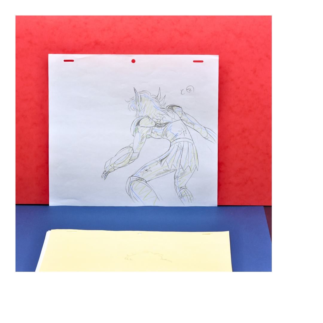 Saint Seiya – Hyoga – original animation production artwork – detail 2