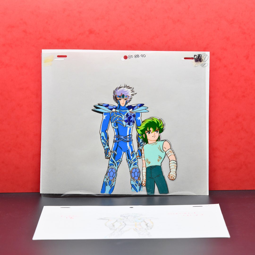 Saint Seiya – Crystal Saint and Kraken Isaac – original animation production artwork – detail 5