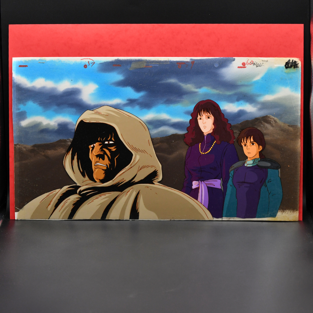 Fist of the North Star - Raoh, Leia and child - Original Animation Cel and douga with Original Background Ep 129 XL