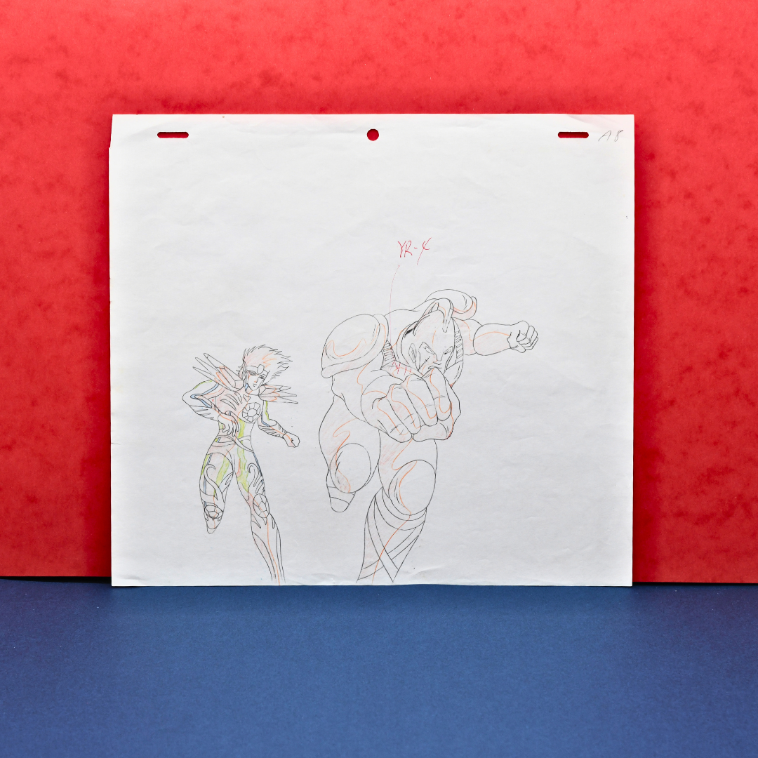 Saint Seiya – Crystal Saint Visiting the Pope – original animation production artwork – detail 2