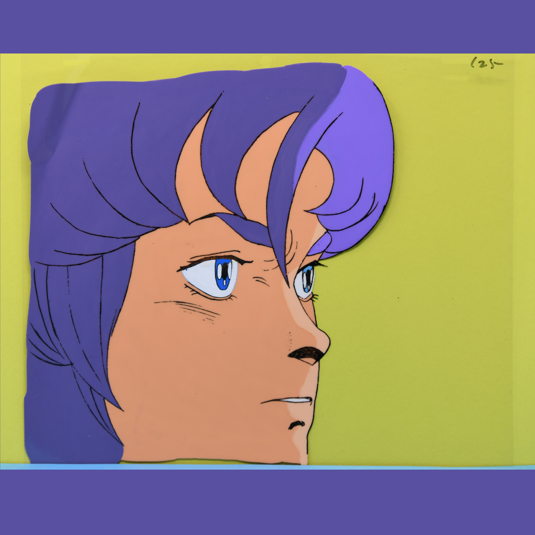 Aura Battler Dunbine – Elmelie Luft Close-Up Portrait – original animation production artwork – detail 2