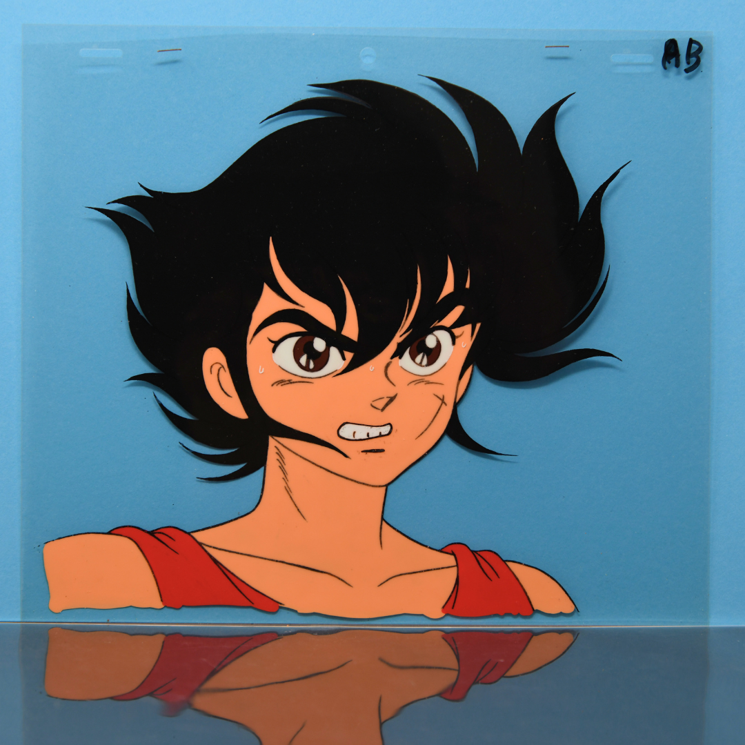 Jūshin Liger – Ken Taiga Close-Up – original animation production artwork – detail 2