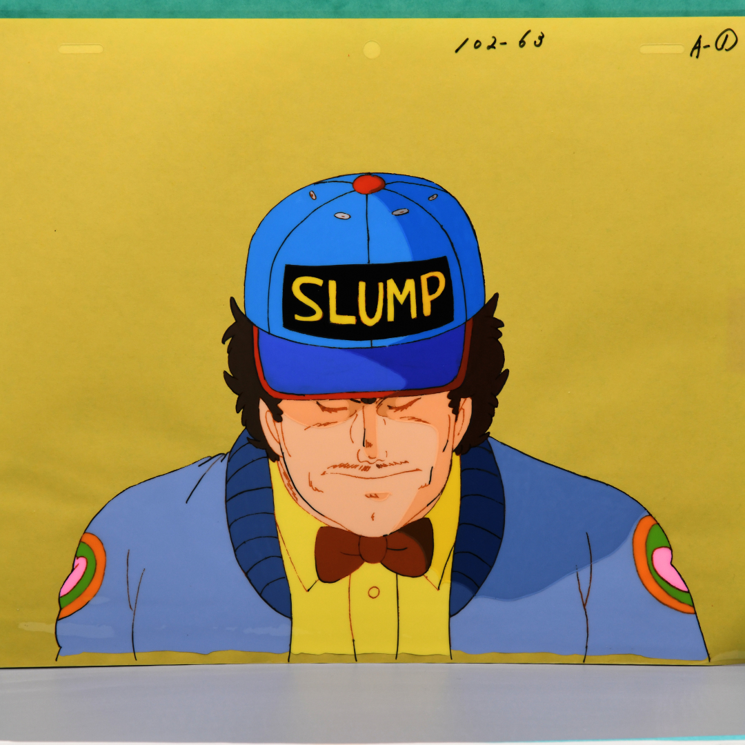 Dr. Slump – Senbei Interior Dialogue, Playboy Close-Up – original animation production artwork – detail 2