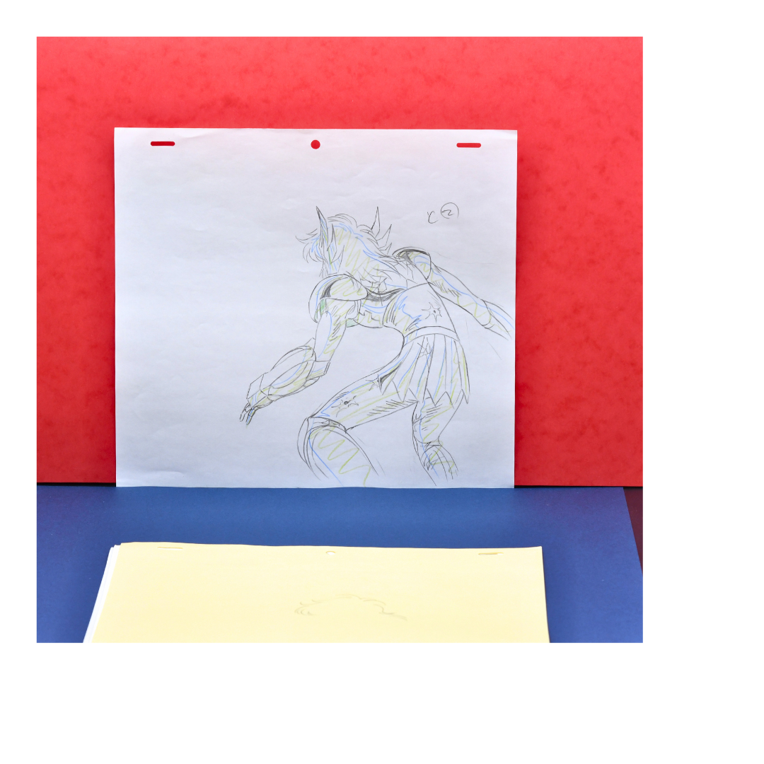 Saint Seiya - Hyoga - Original Anime Production Douga Set (4 Drawings)