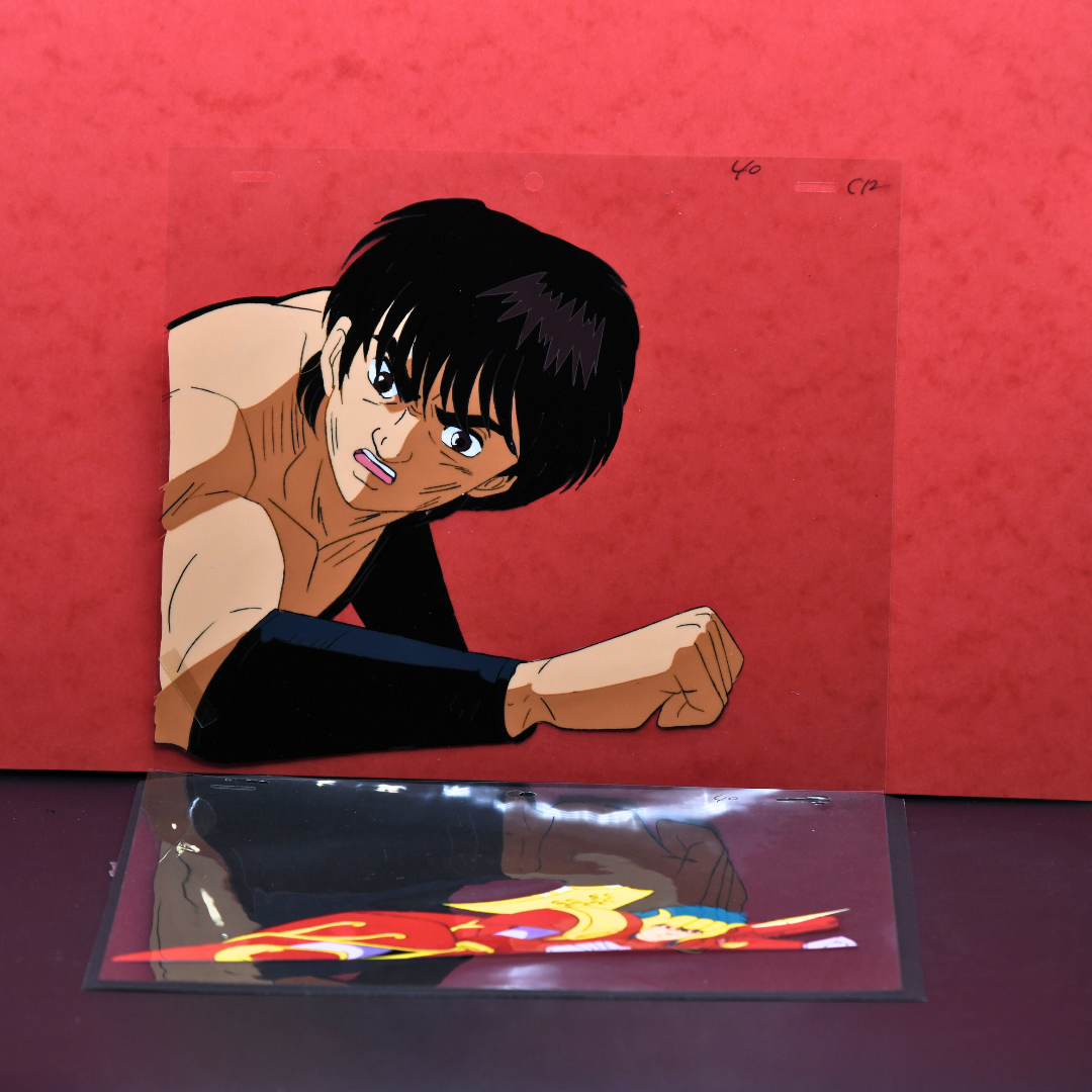 Shurato - Shurato Hidaka and Renge fell to the gorund - Original Production Anime Cels (2 layers)