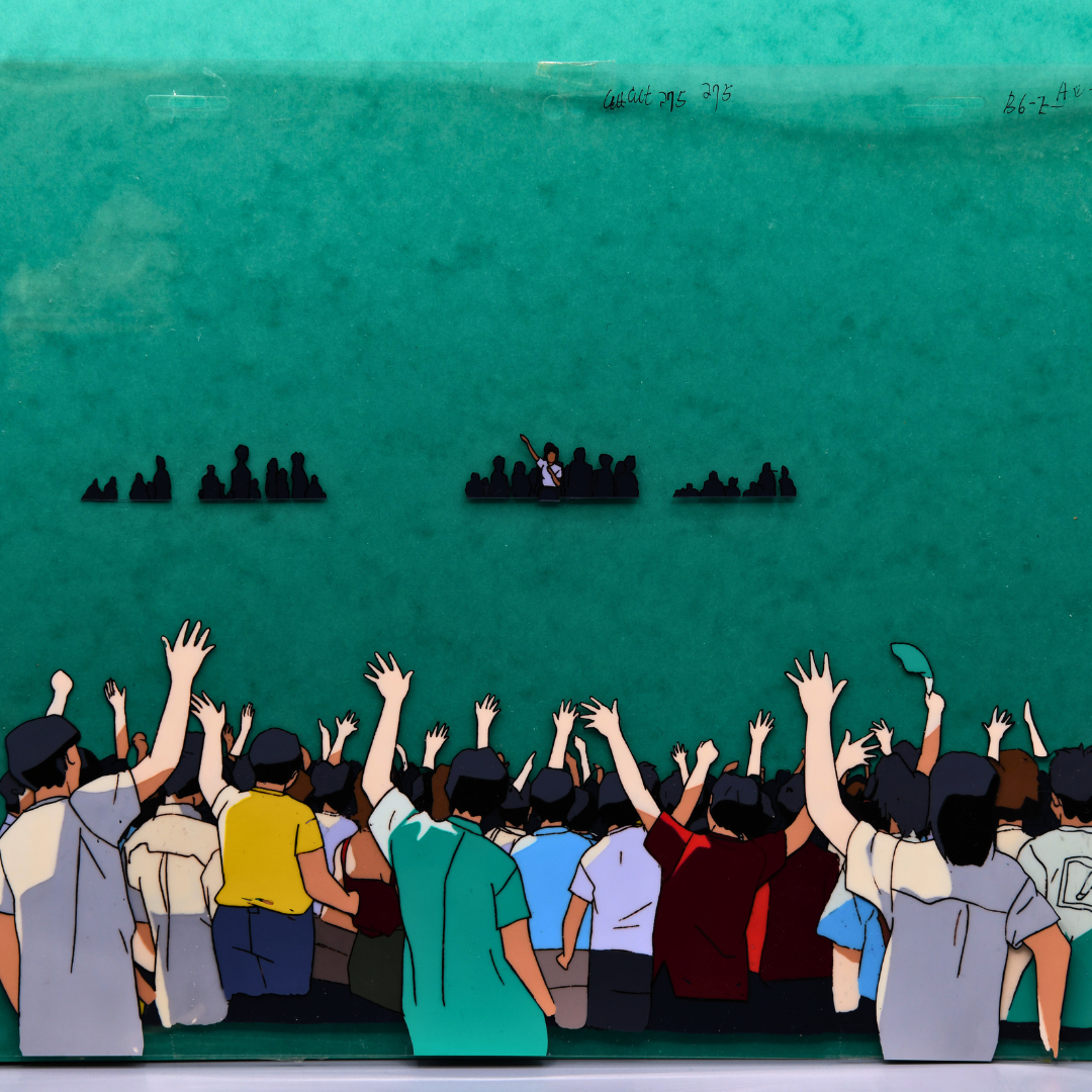 Great Teacher Onizuka (GTO) – Crowd Scene – original animation production artwork – detail 5