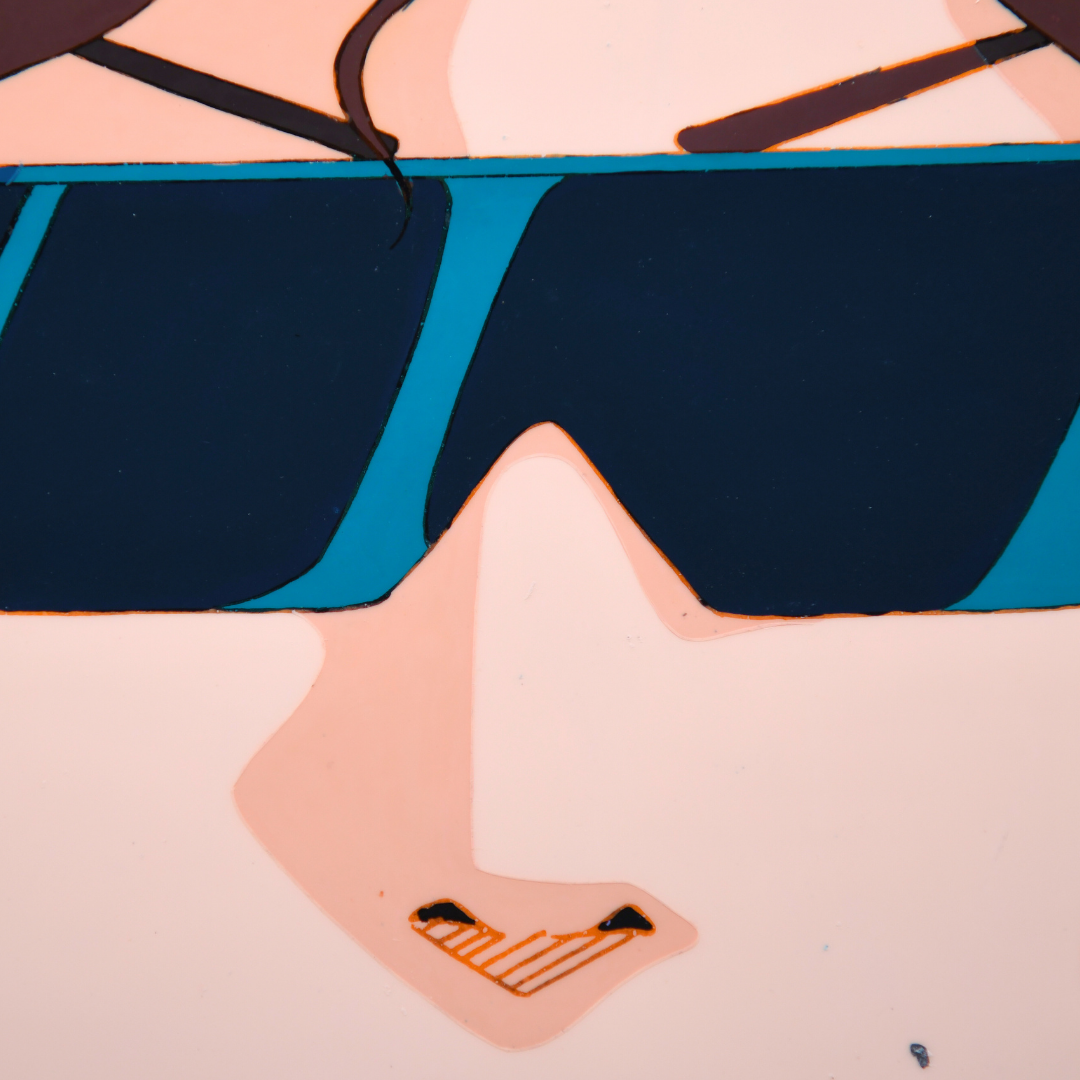 Slam Dunk – Ayako Portrait with Sunglasses – original animation production artwork