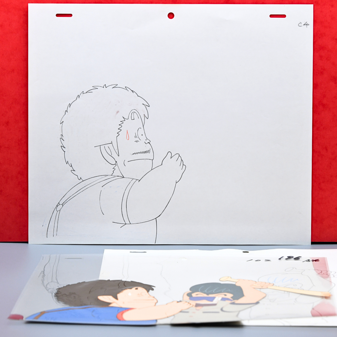 Dr. Slump – Taro Soramame & Senbei – original animation production artwork – detail 4