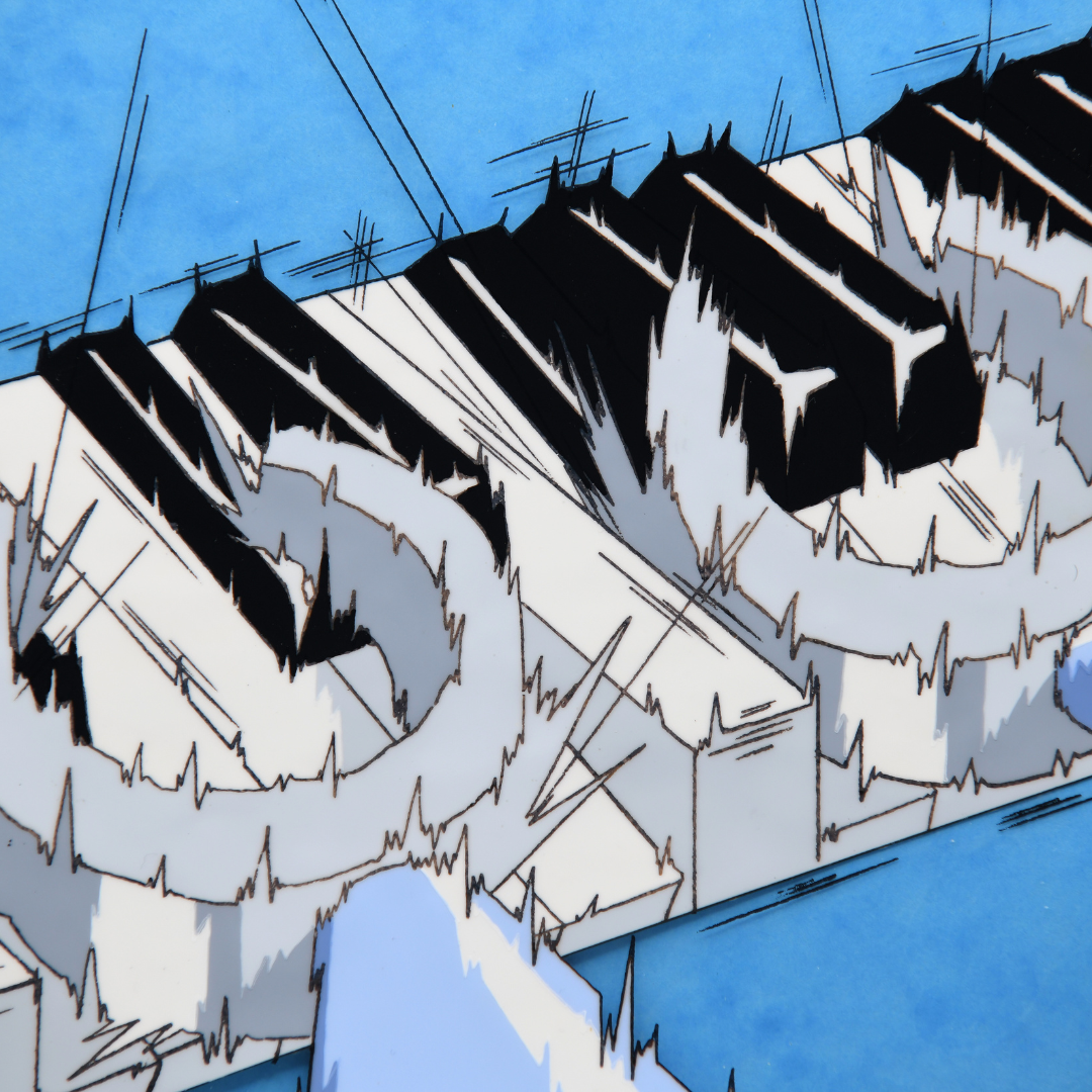 Mojacko – Donmo Close-Up: Piano Smash – Production Cel with Matching Douga (OLM, 1995–1997)