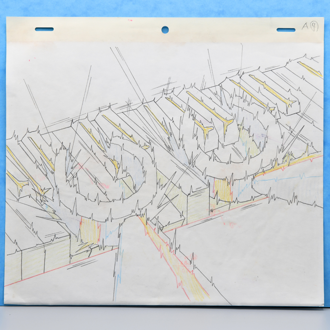 Mojacko – Donmo Close-Up, Piano Smash – original animation production artwork – detail 4