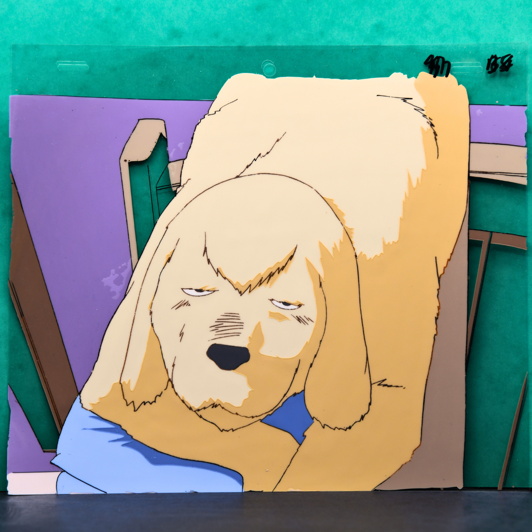 Great Teacher Onizuka (GTO) – Eikichi the Dog Portrait – original animation production artwork – detail 2