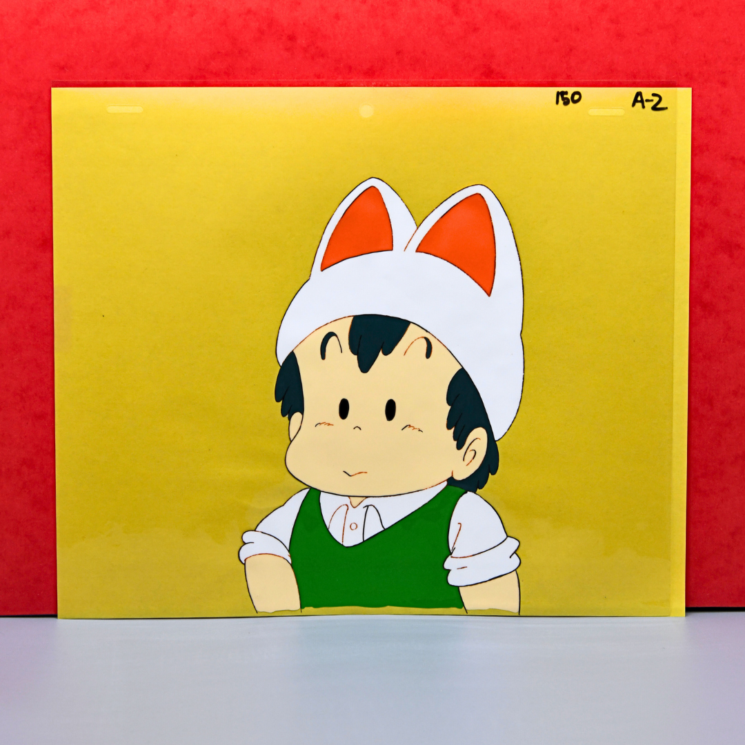 Dr. Slump – Peasuke Close-Up Portrait – original animation production artwork – detail 2