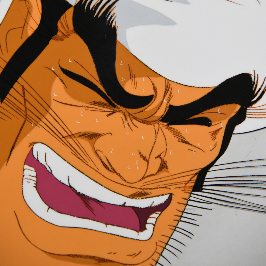 Sakigake!! Otokojuku – Oni-Hige Close-Up in Pain – original animation production artwork