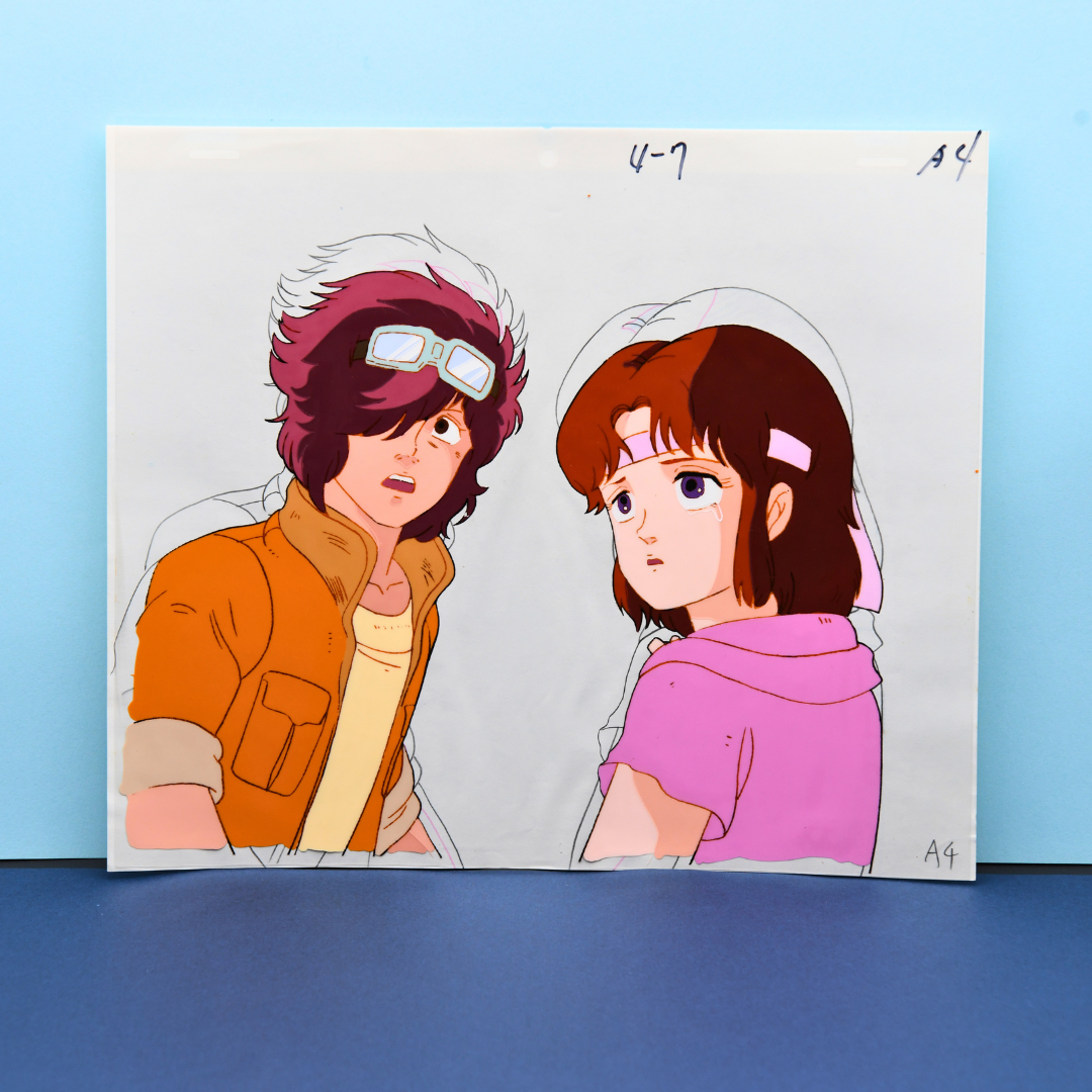 Fist of the North Star (Hokuto no Ken) – Lin and Bat Afraid – original animation production artwork – detail 4