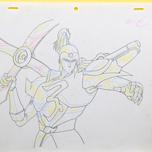 Load image into Gallery viewer, Shurato - Antela with weapon - Original Production Anime Cel and Douga + Background