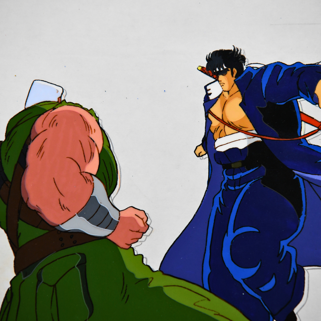 Sakigake!! Otokojuku - Momotaro VS B.J. Bruce Fight Scene - Original Production Cel + Douga stuck