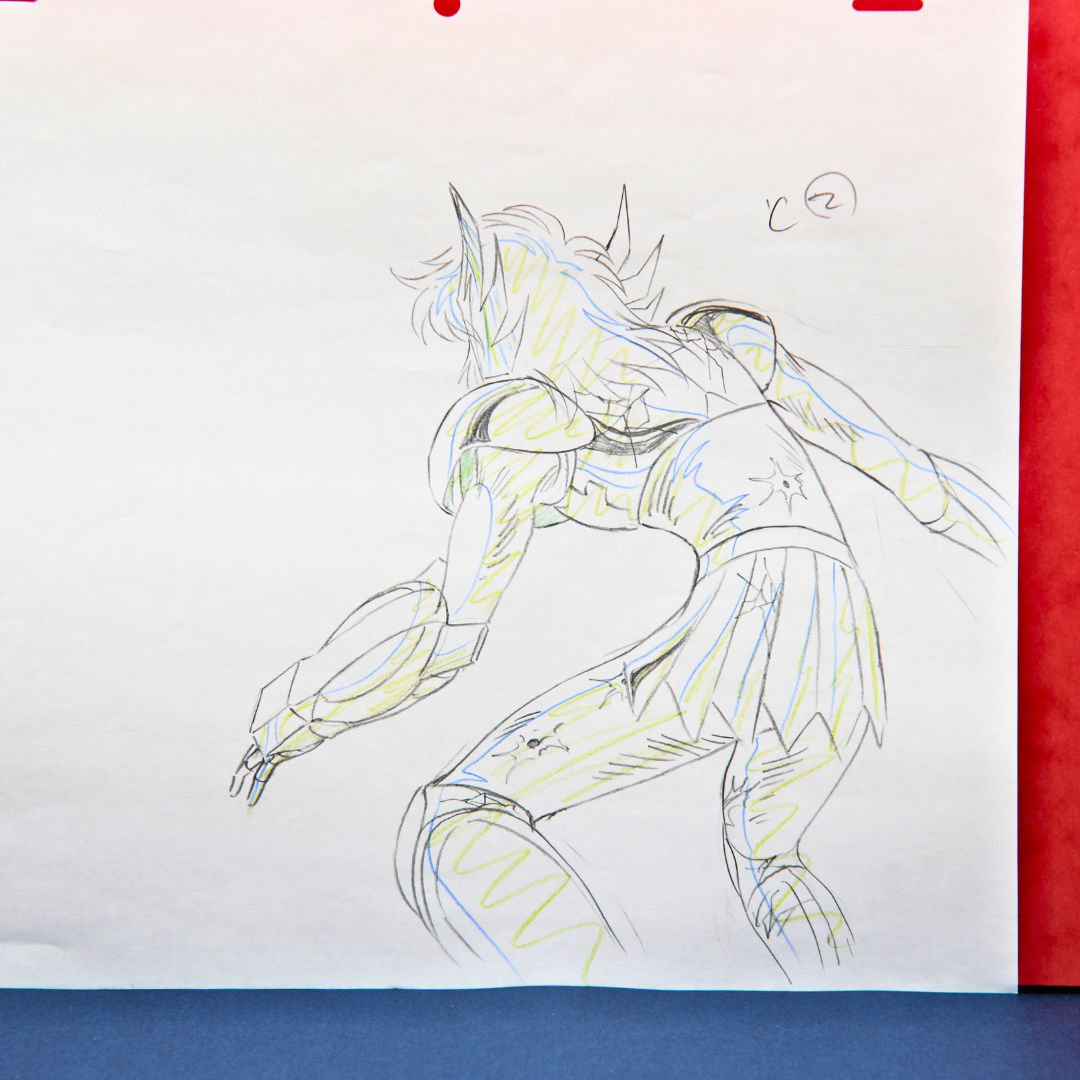 Saint Seiya – Hyoga – original animation production artwork – detail 3