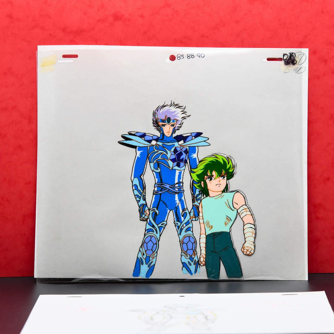 Saint Seiya – Crystal Saint and Kraken Isaac – original animation production artwork – detail 4