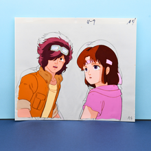 Load image into Gallery viewer, Fist of the North Star - Lin and Bat Afraid - Original Animation Cel and Douga (Attached)