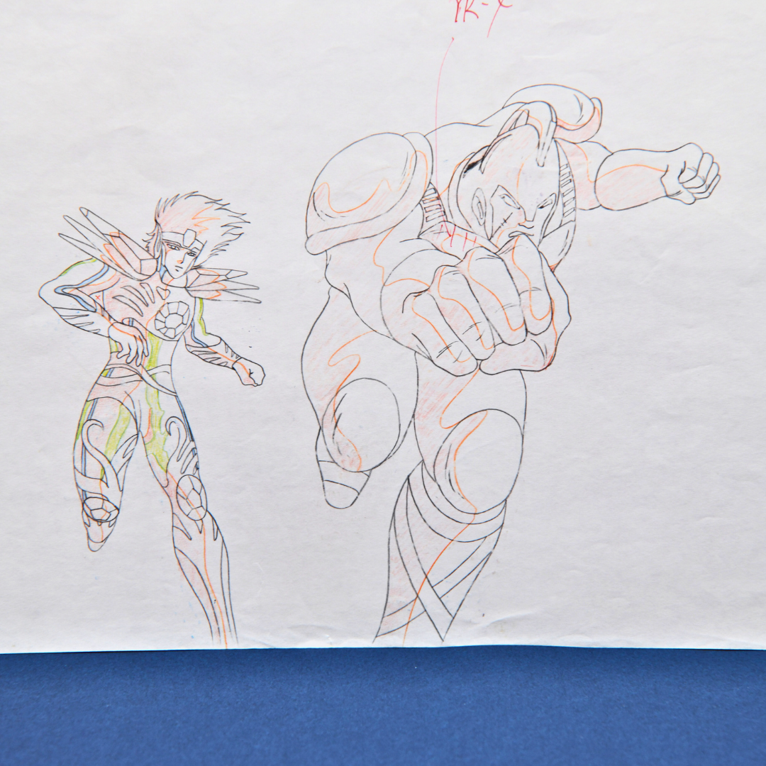 Saint Seiya – Crystal Saint Visiting the Pope – original animation production artwork – detail 5
