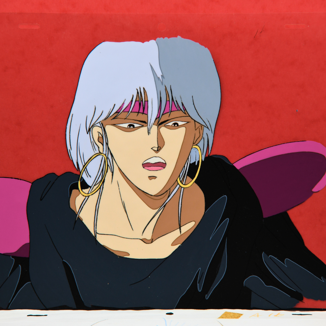 Shurato: The Legend of the Heavenly Sphere – Gai Kuroki Surprised – original animation production artwork – detail 4