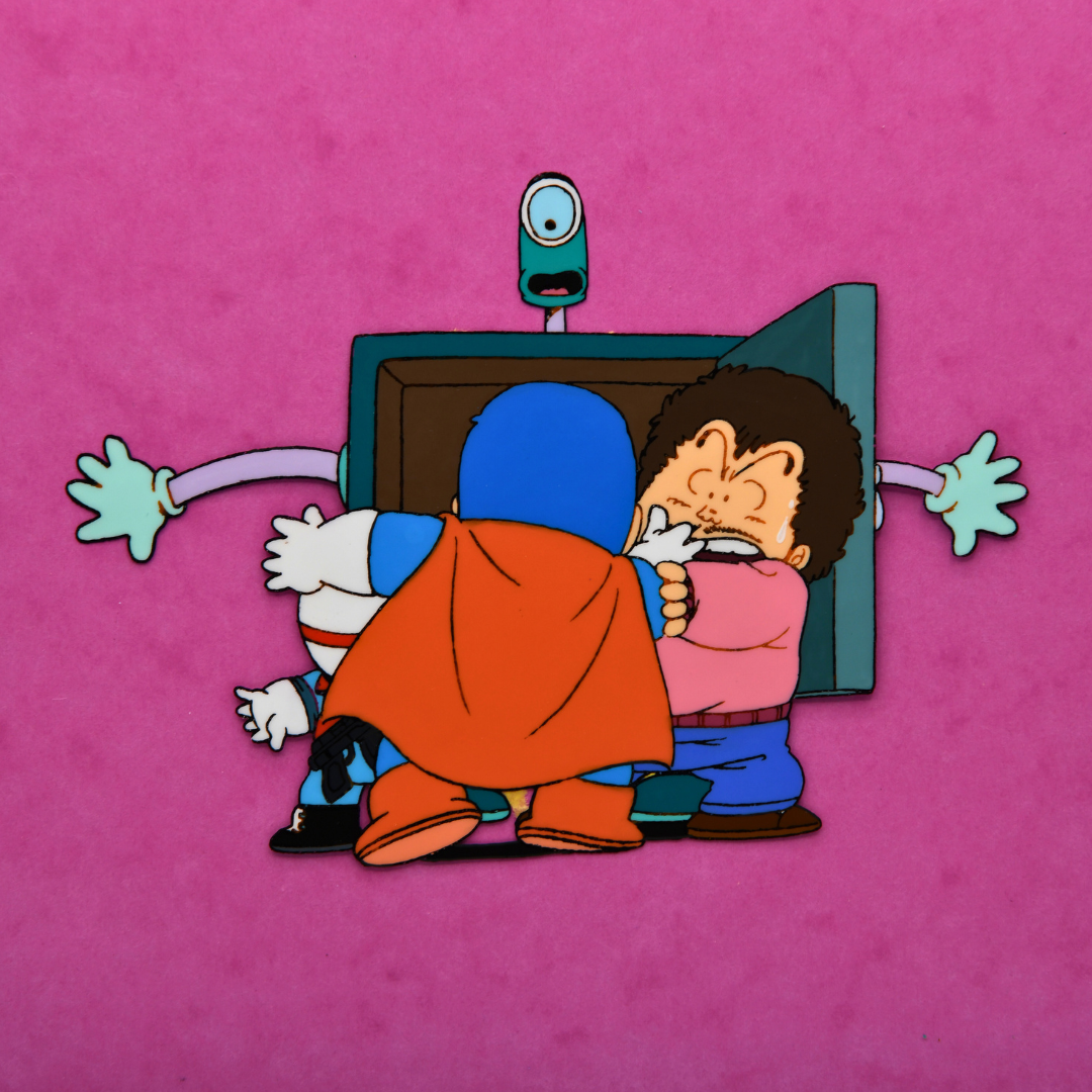 Dr. Slump – Senbei Holding Suppaman – original animation production artwork – detail 2