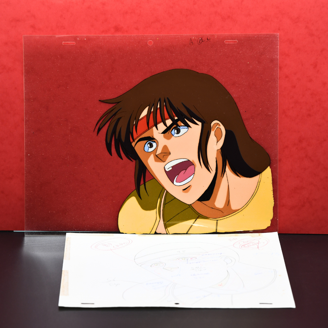 Shurato - Hyuga yelling - Original Production Anime Cel and Douga