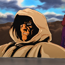 Load image into Gallery viewer, Fist of the North Star - Raoh, Leia and child - Original Animation Cel and douga with Original Background Ep 129 XL