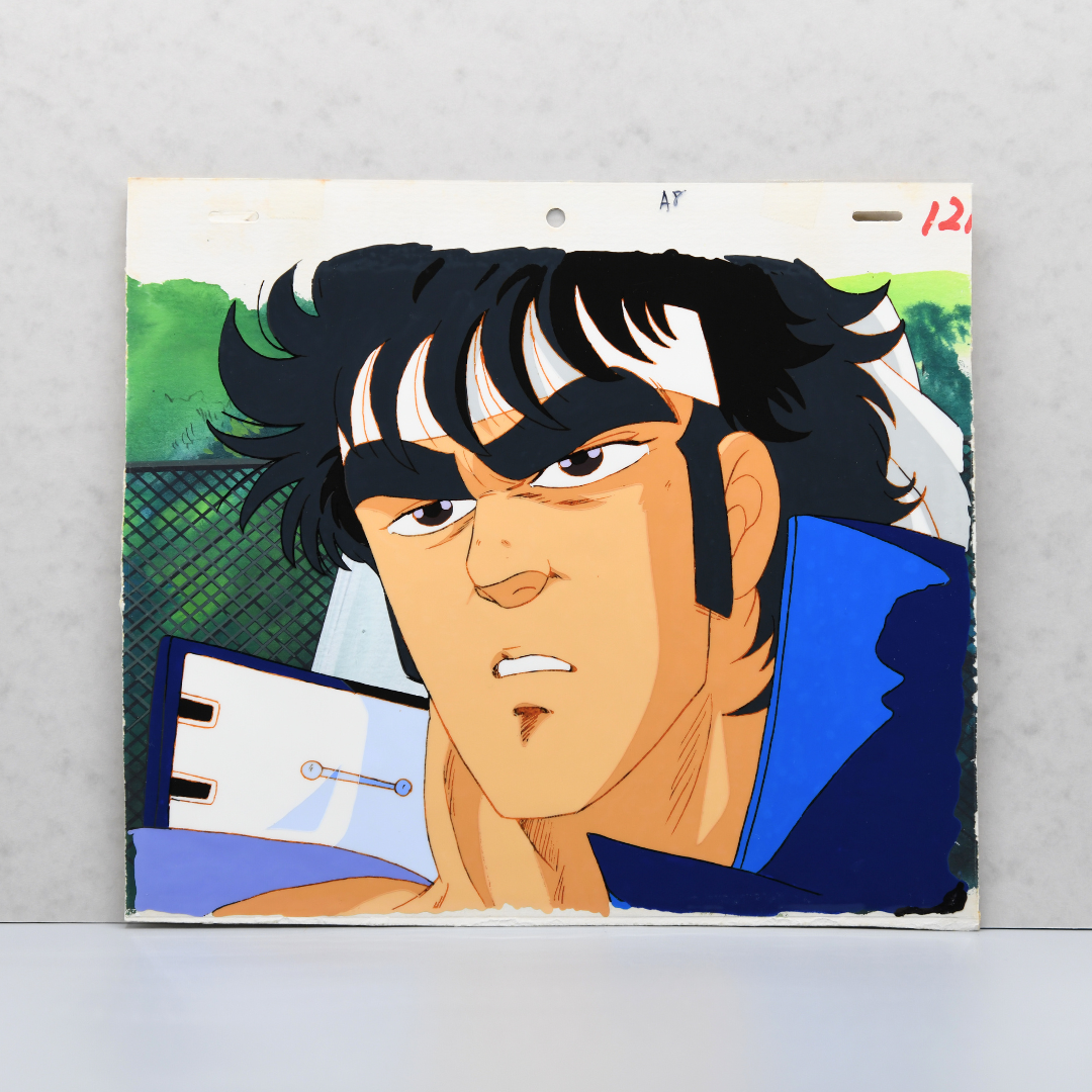 Sakigake!! Otokojuku – Momotaro Close-Up – Original Production Cel and Background (Toei Animation, 1988)