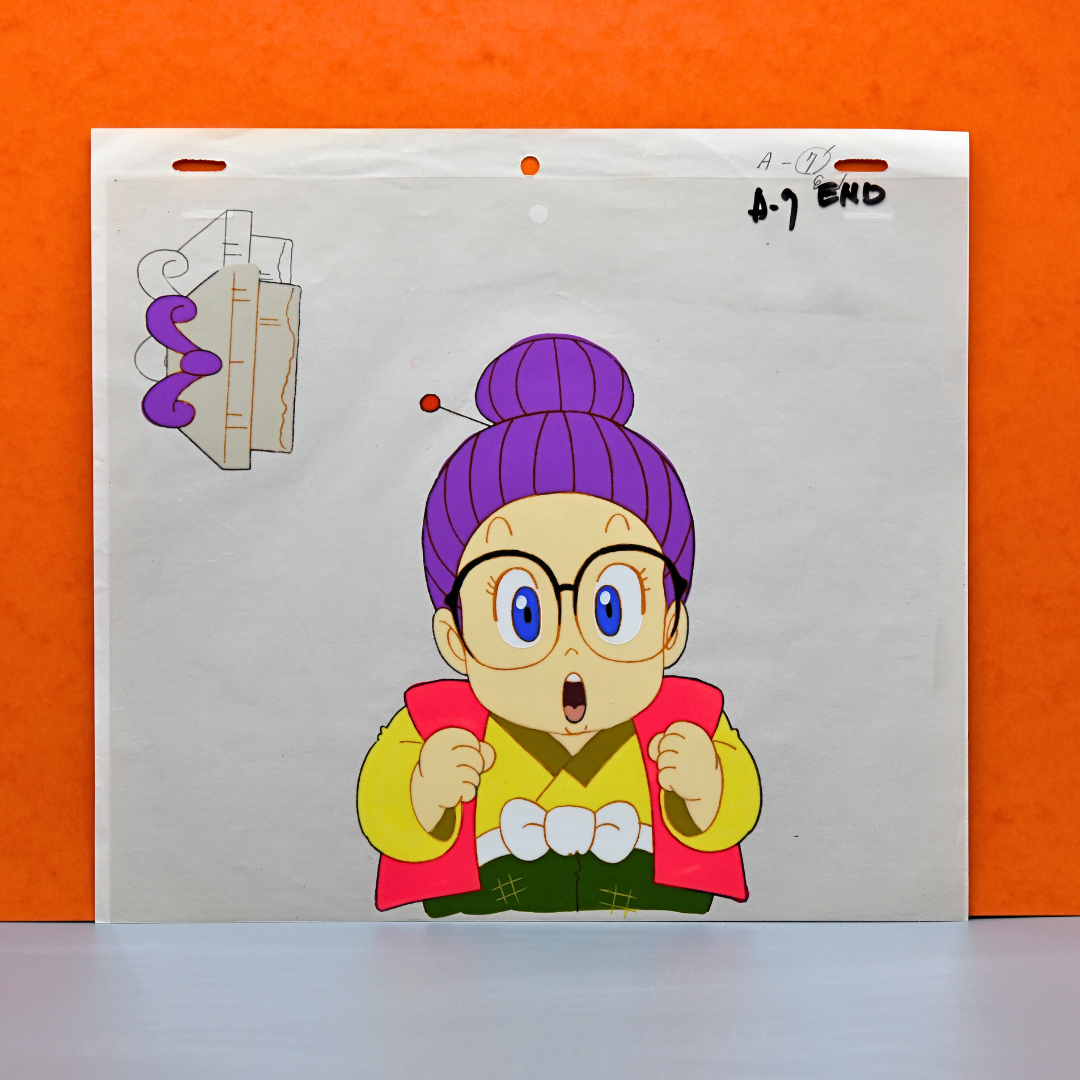 Dr. Slump – Arale in Traditional Kimono – original animation production artwork – detail 2