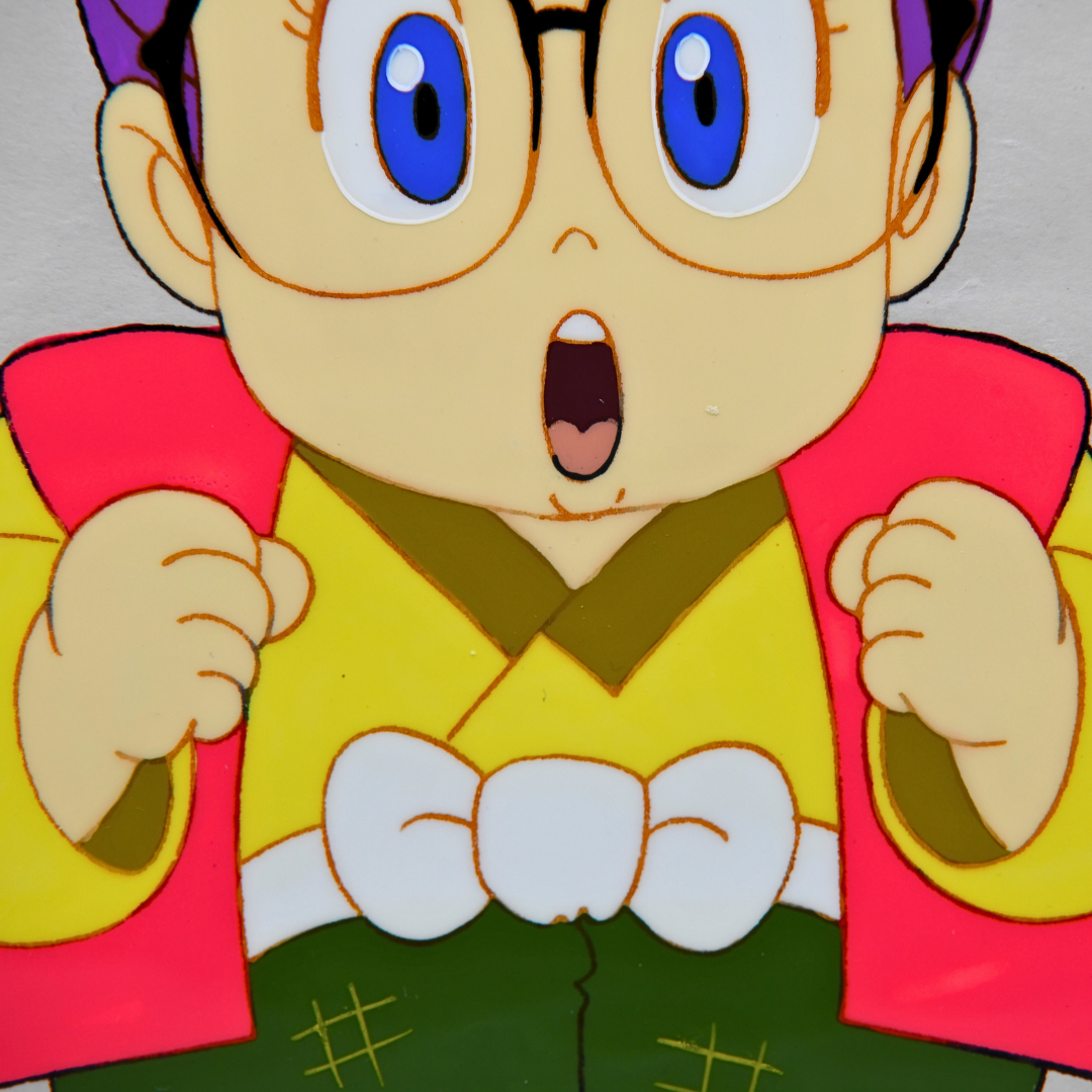 Dr. Slump – Arale in Traditional Kimono – original animation production artwork – detail 4