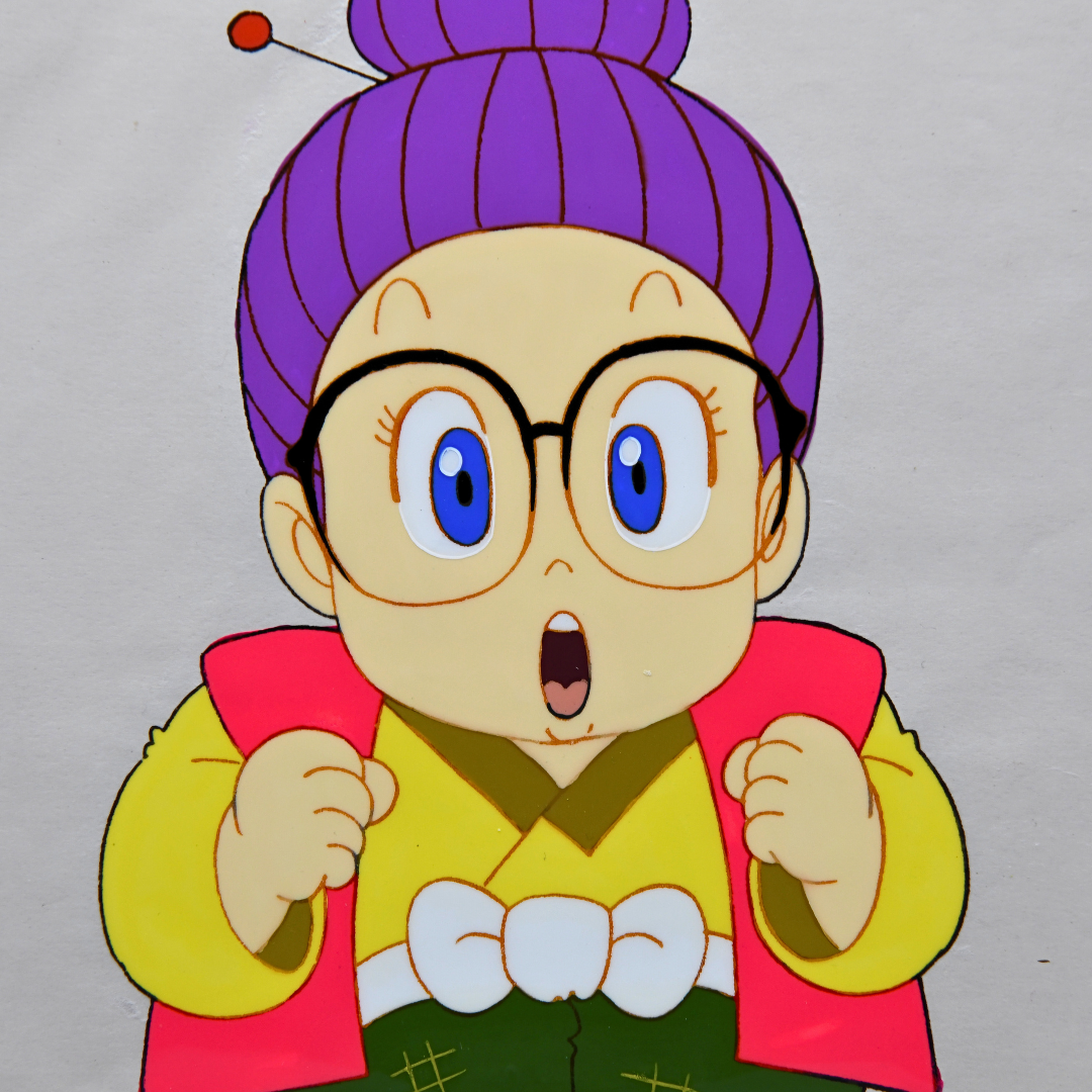 Dr. Slump – Arale in Traditional Kimono – original animation production artwork – detail 3