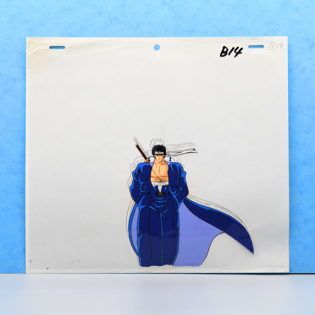 Sakigake!! Otokojuku – Momotaro Walking in the Wind, Wide Shot – original animation production artwork – detail 4