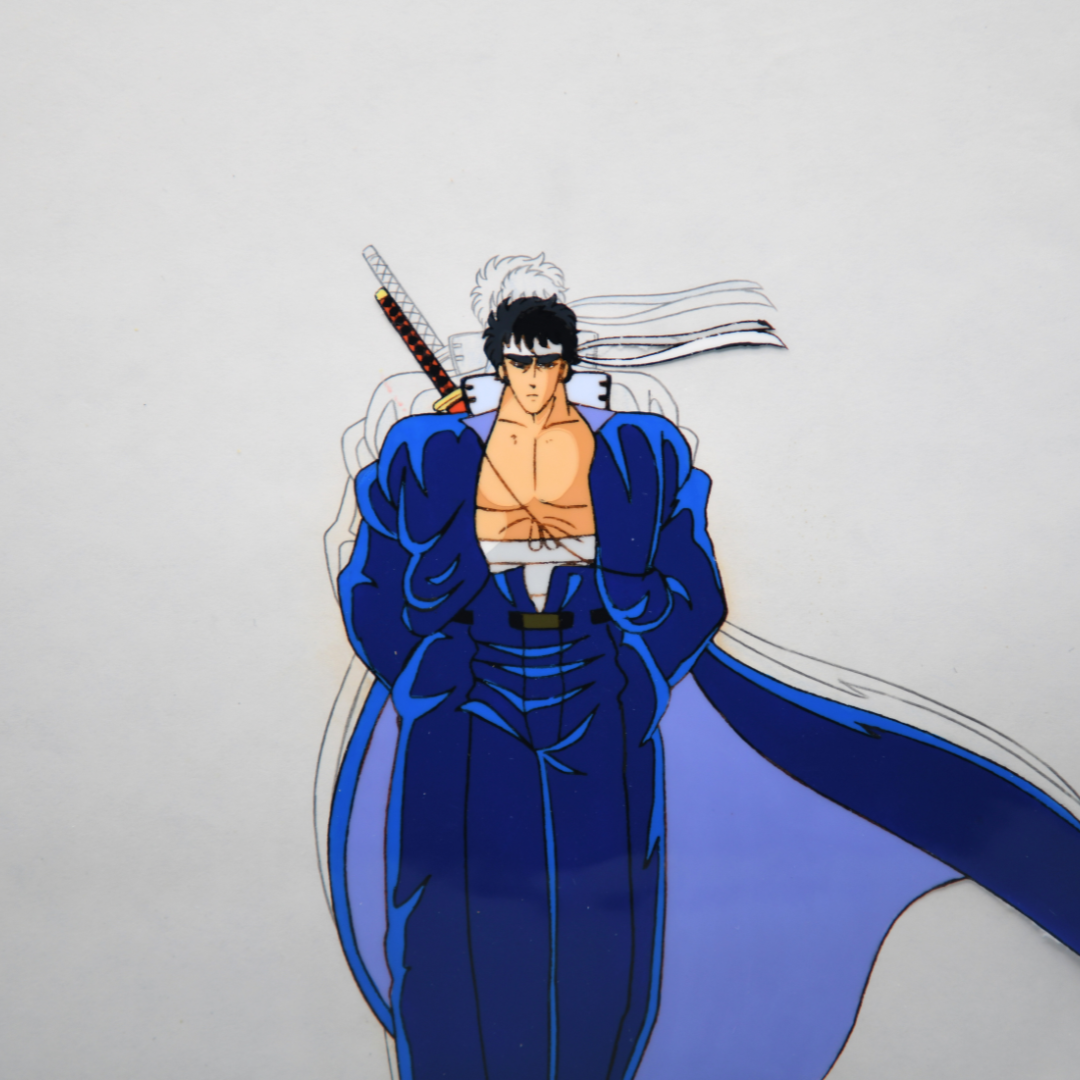 Sakigake!! Otokojuku – Momotaro Walking in the Wind, Wide Shot – original animation production artwork – detail 3