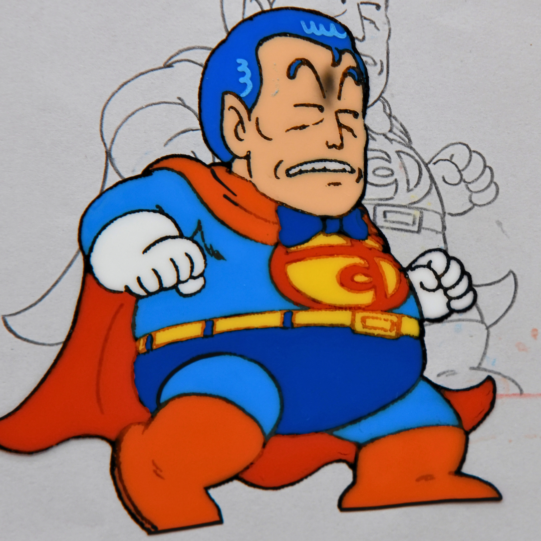 Dr. Slump - Suppaman Tip-Toeing Production Cel + Douga (Toei Animation, 1981–1986)