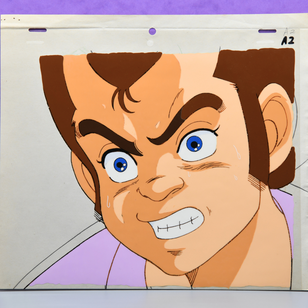 Sakigake!! Otokojuku – Gokukoji Hidemaro Close-Up – original animation production artwork – detail 4