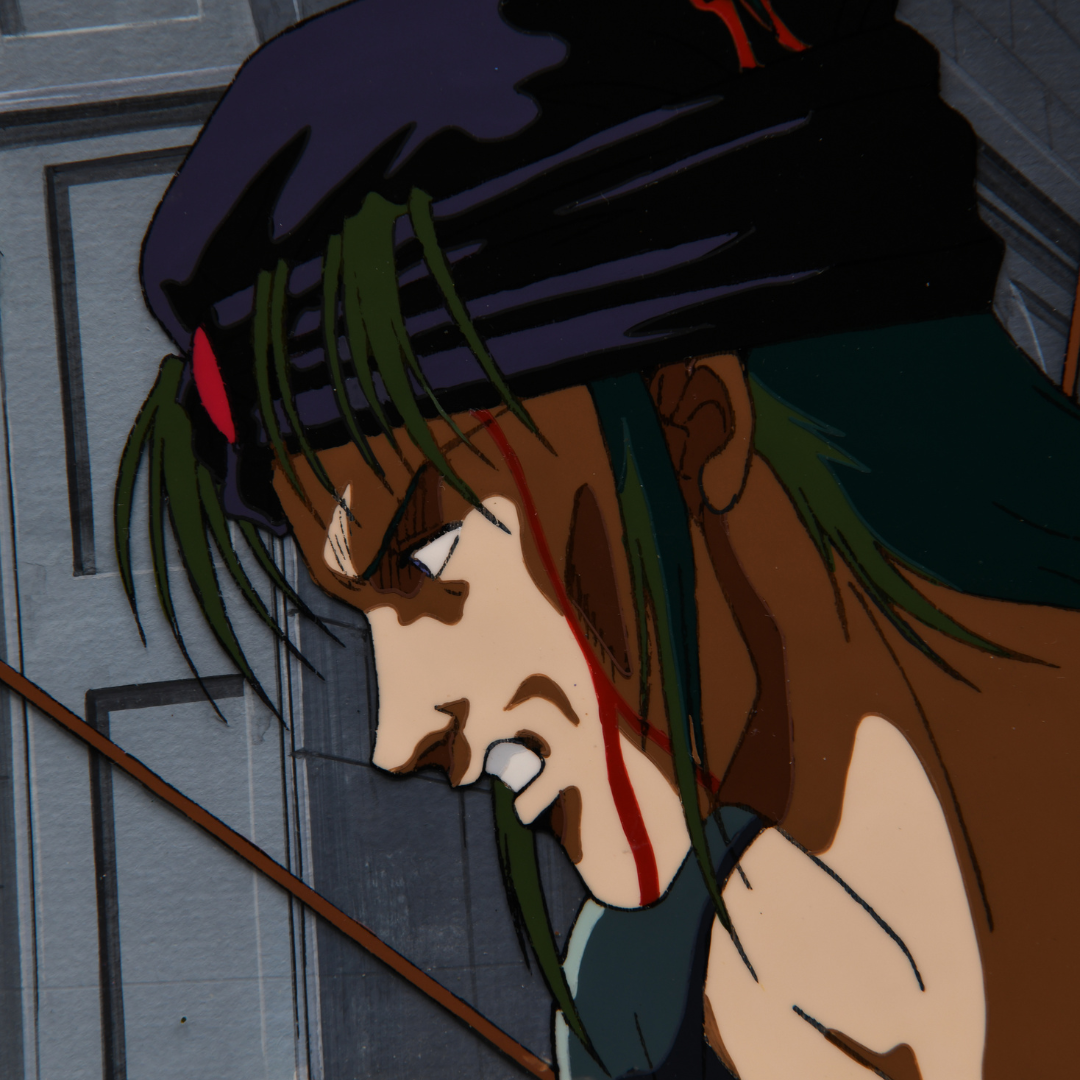Shurato: The Legend of the Heavenly Sphere – Mayuri Wounded by Arrows – original animation production artwork – detail 2