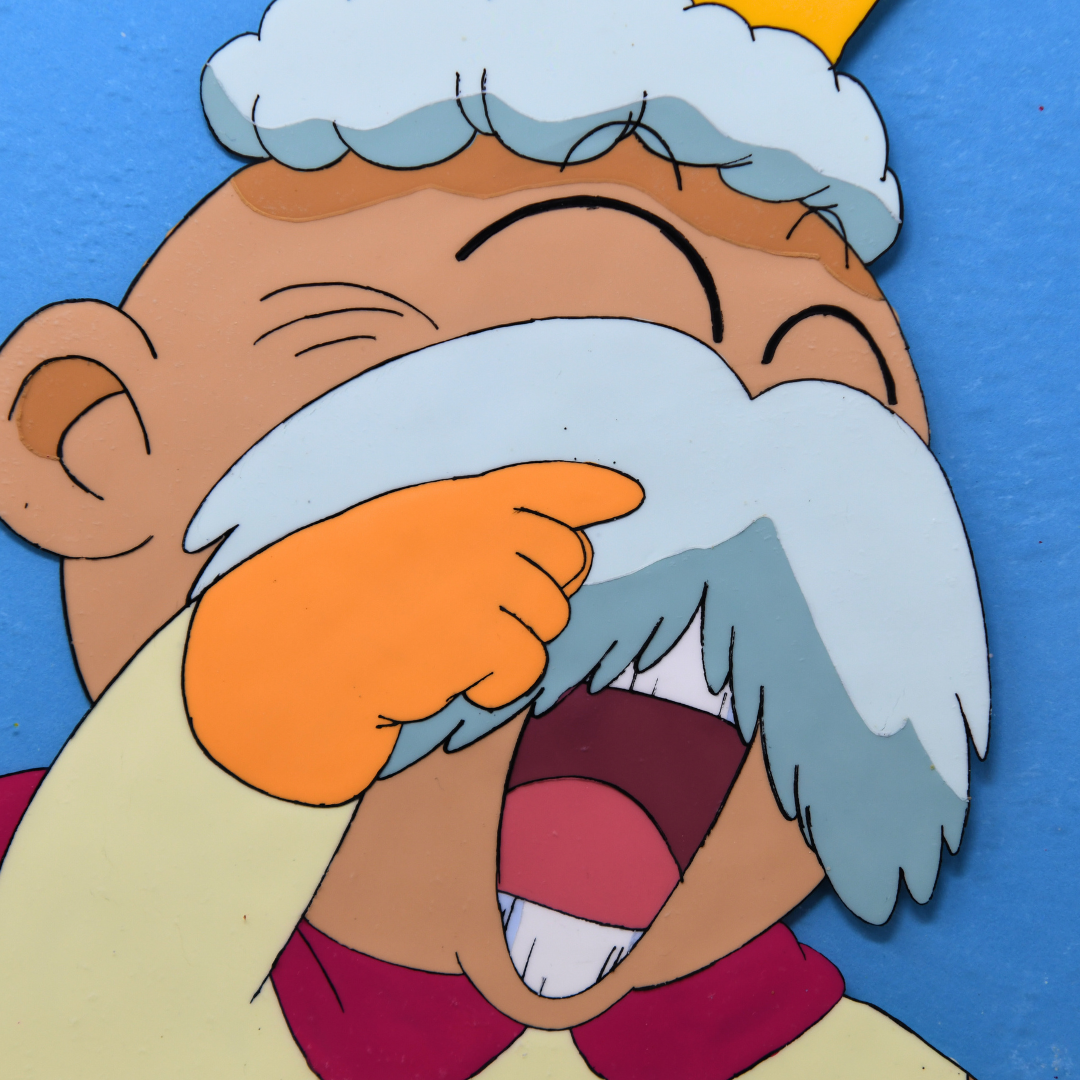 Magical Princess Minky Momo – Gigi’s Father, the King, Happy Face – original animation production artwork