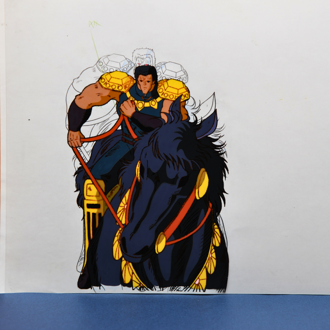 Fist of the North Star (Hokuto no Ken) – Raoh Riding Kokuoh-Go – original animation production artwork – detail 3