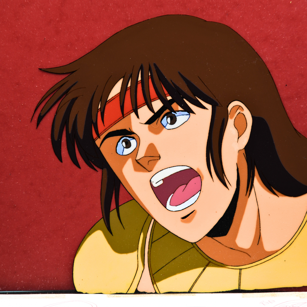 Shurato: The Legend of the Heavenly Sphere – Hyuga Yelling – original animation production artwork – detail 3