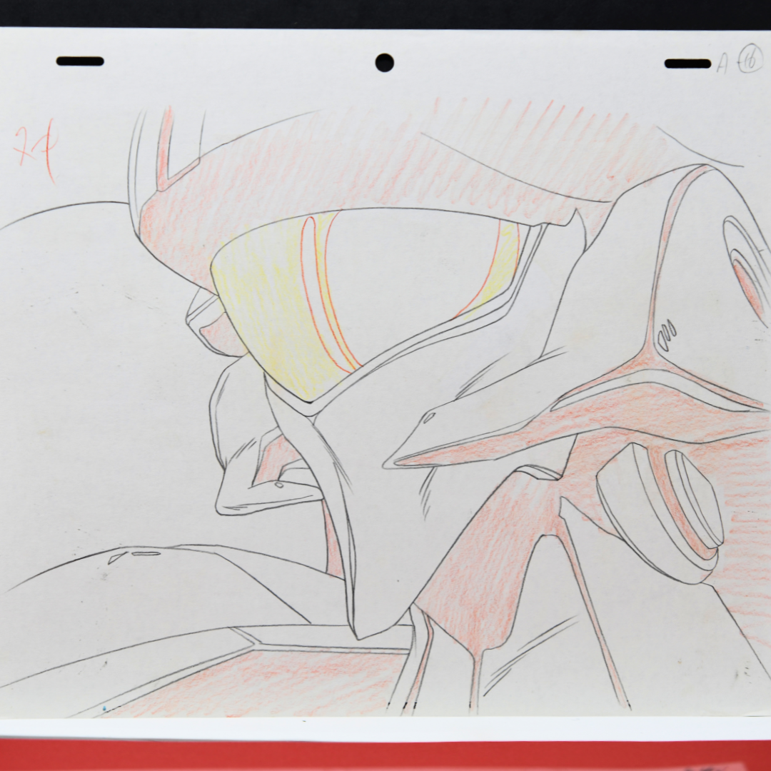 Jūshin Liger – Mecha Warrior Close-Up – original animation production artwork – detail 2