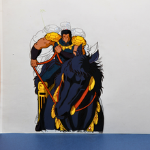 Load image into Gallery viewer, Fist of the North Star - Tetsuo Hara - Raoh riding Kokuoh-Go - Original Animation Cel and Douga Attached B13