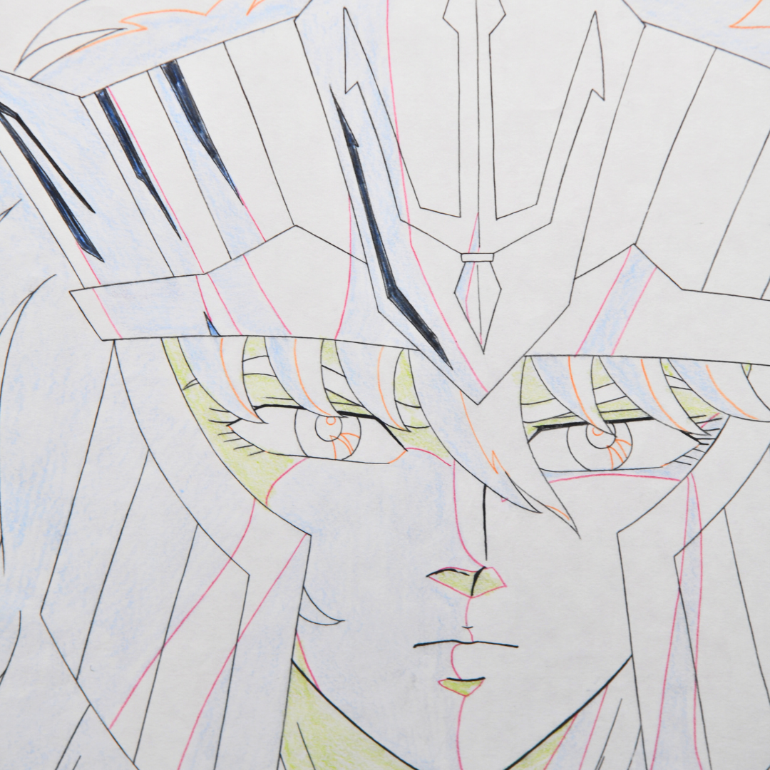 Saint Seiya – Poseidon – original animation production artwork – detail 9