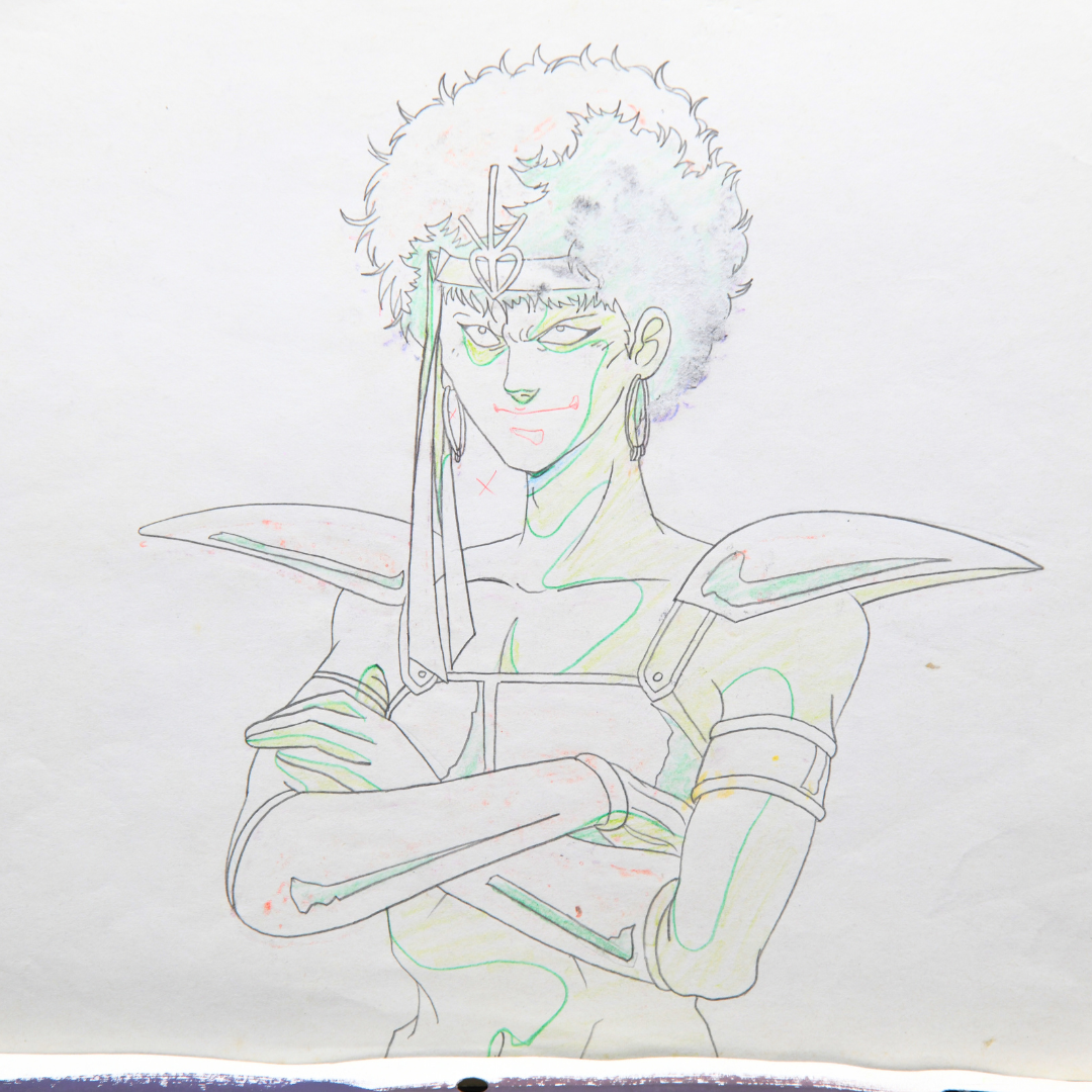 Shurato: The Legend of the Heavenly Sphere – Kubilah Katei, Arms Crossed – original animation production artwork – detail 12