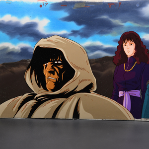 Fist of the North Star - Raoh, Leia and child - Original Animation Cel and douga with Original Background Ep 129 XL