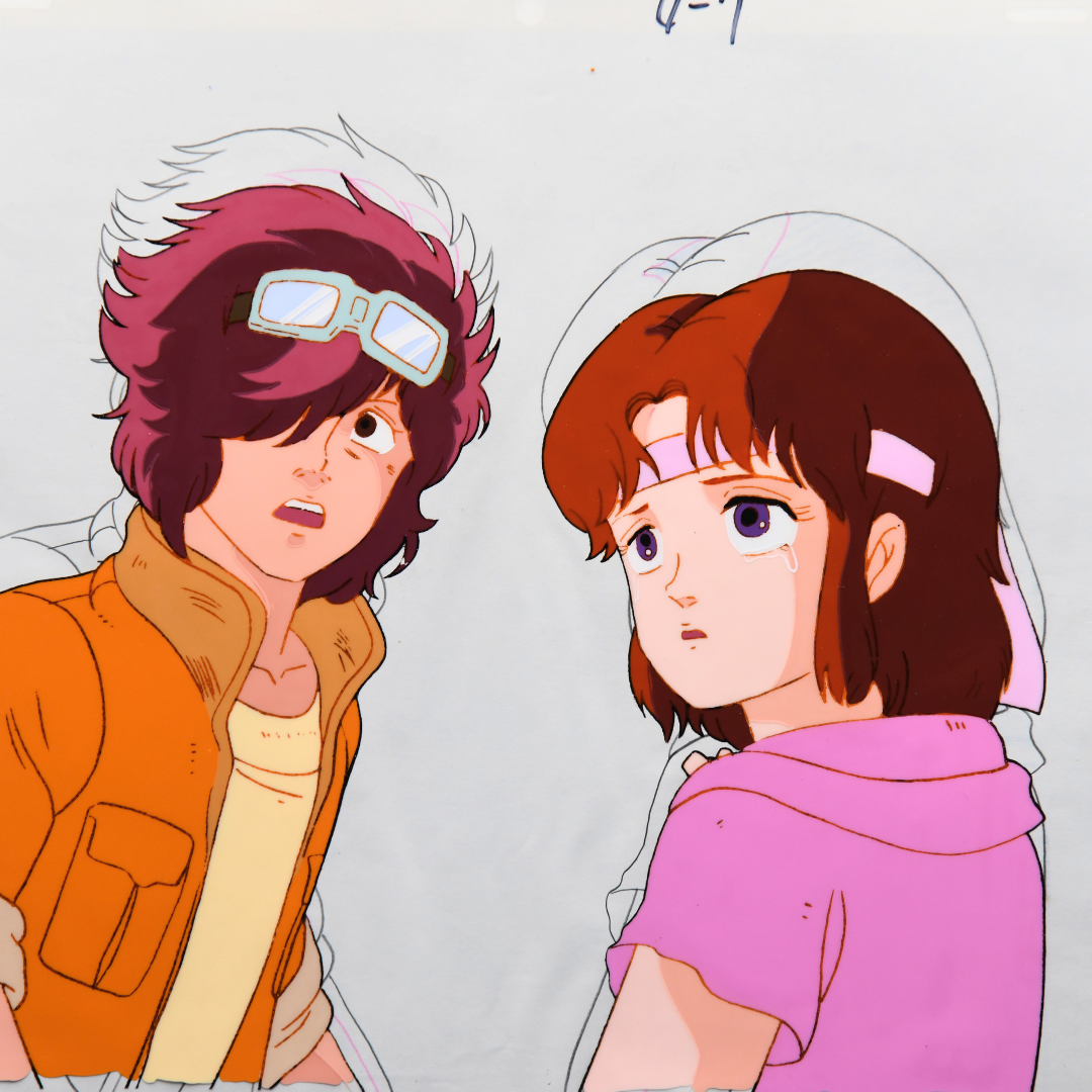 Fist of the North Star (Hokuto no Ken) – Lin and Bat Afraid – original animation production artwork – detail 5