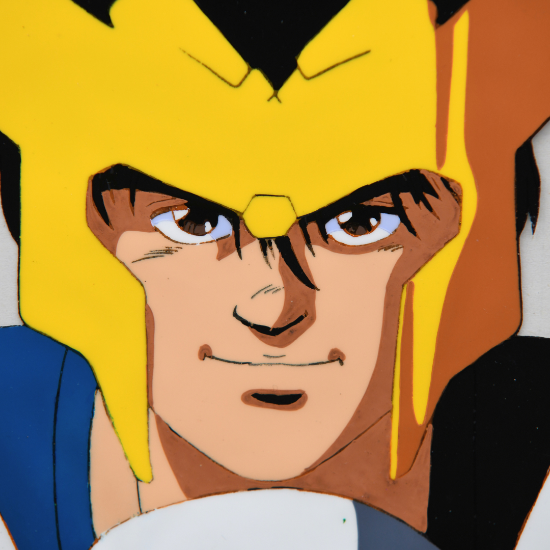 Shurato: The Legend of the Heavenly Sphere – Shurato Hidaka Smiling with Confidence – original animation production artwork – detail 2